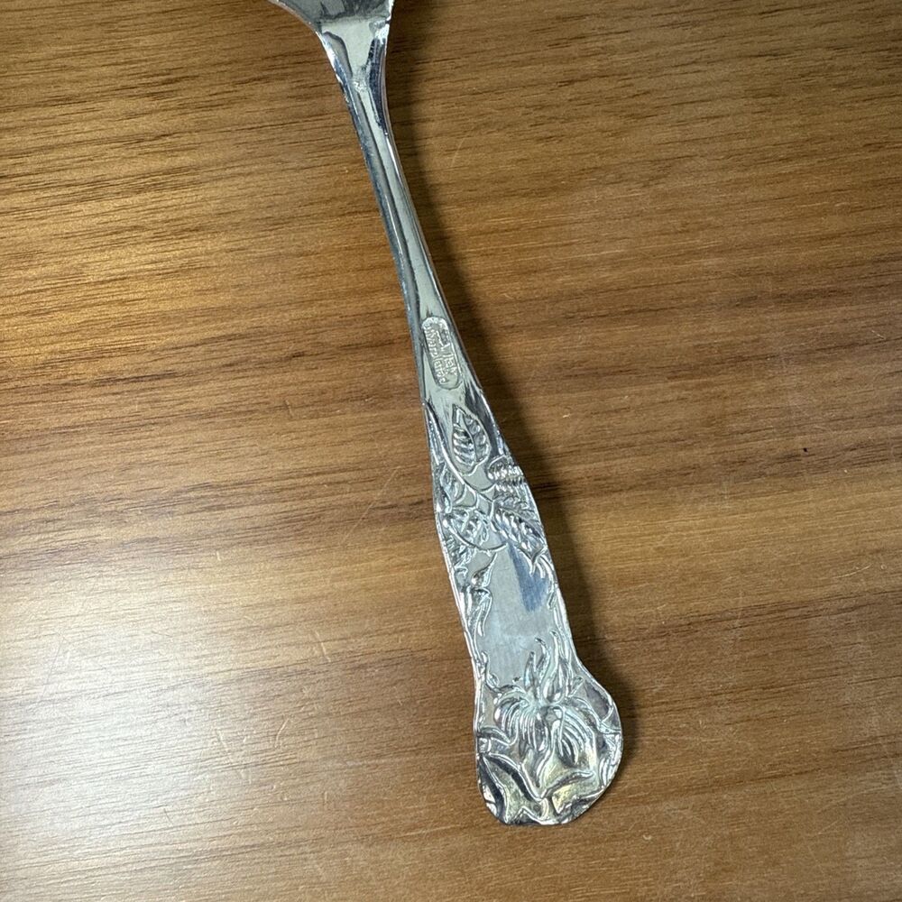 ITALIAN CRAFTED 12'' SILVERPLATED DESSERT Pie SERVER Italy Engraved Elegant - Picture 5 of 7